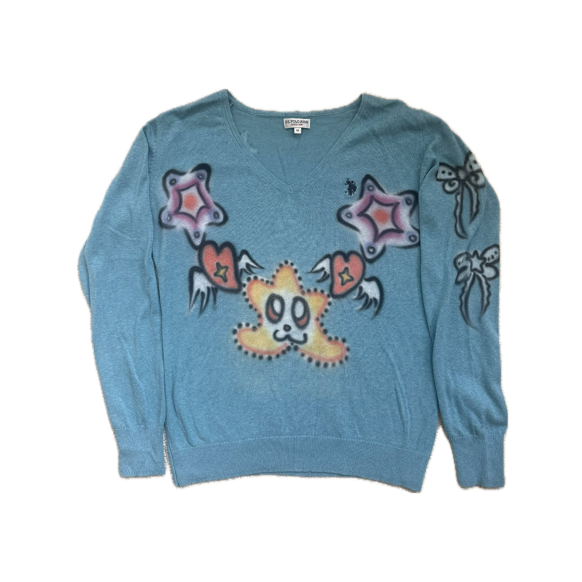 001 Airbrush Blue Sweater