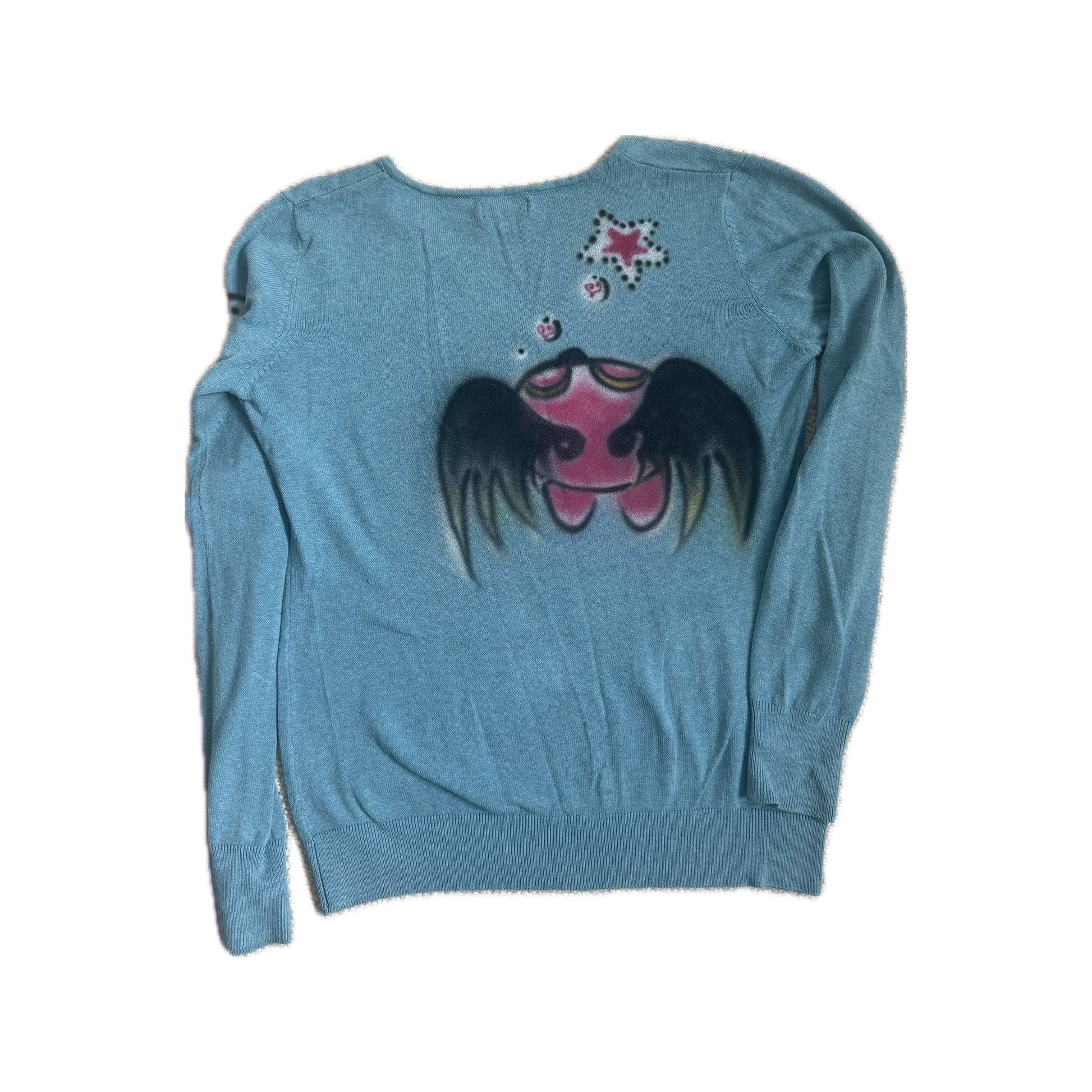 001 Airbrush Blue Sweater