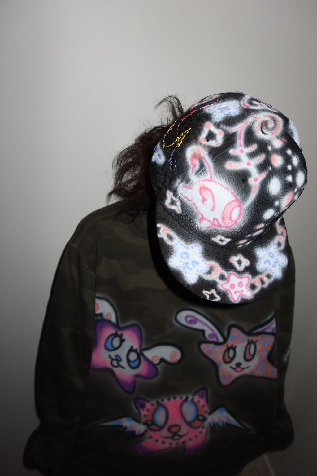 003 Airbrush Green Camo Top