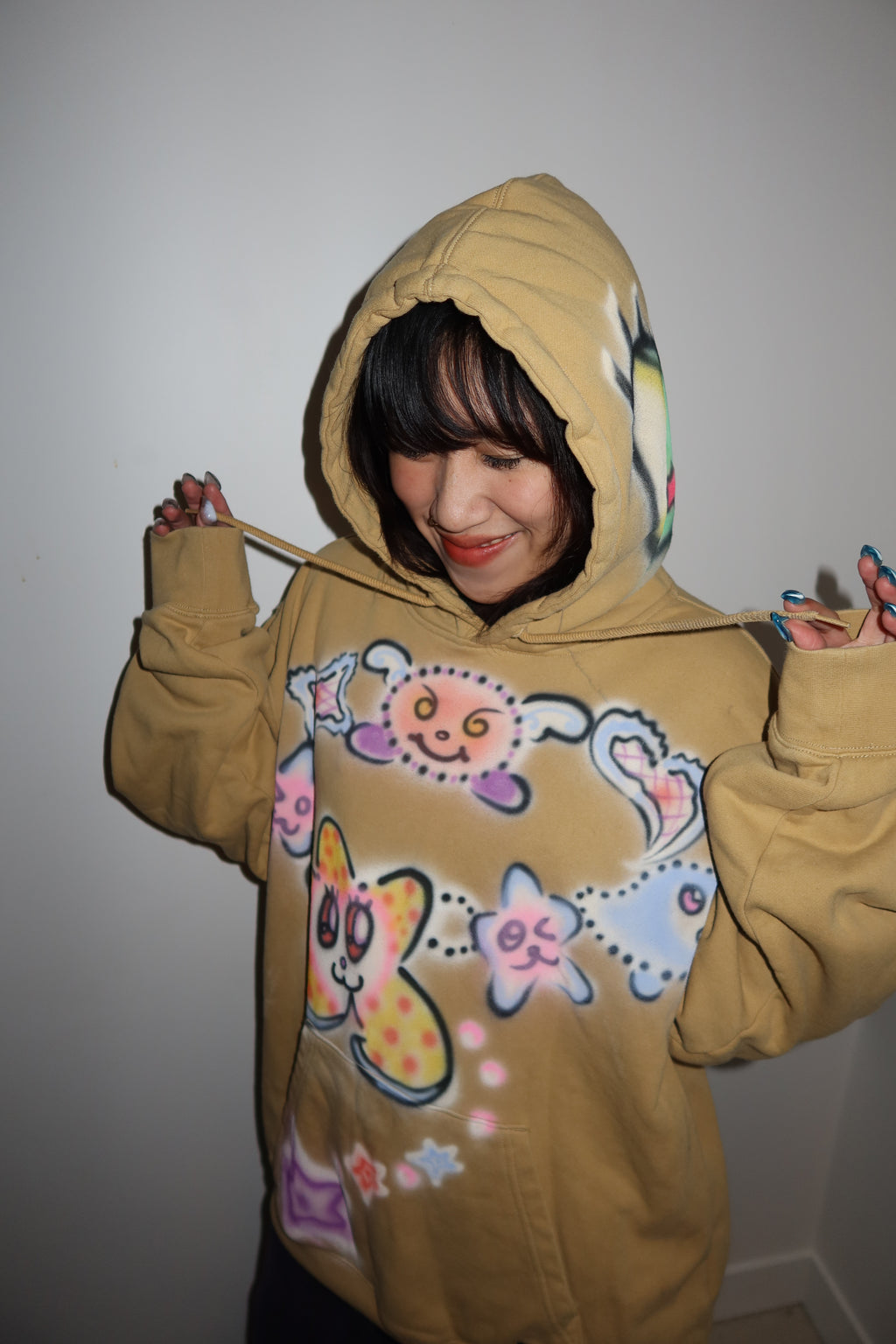 008 Airbrush Khaki Hoodie