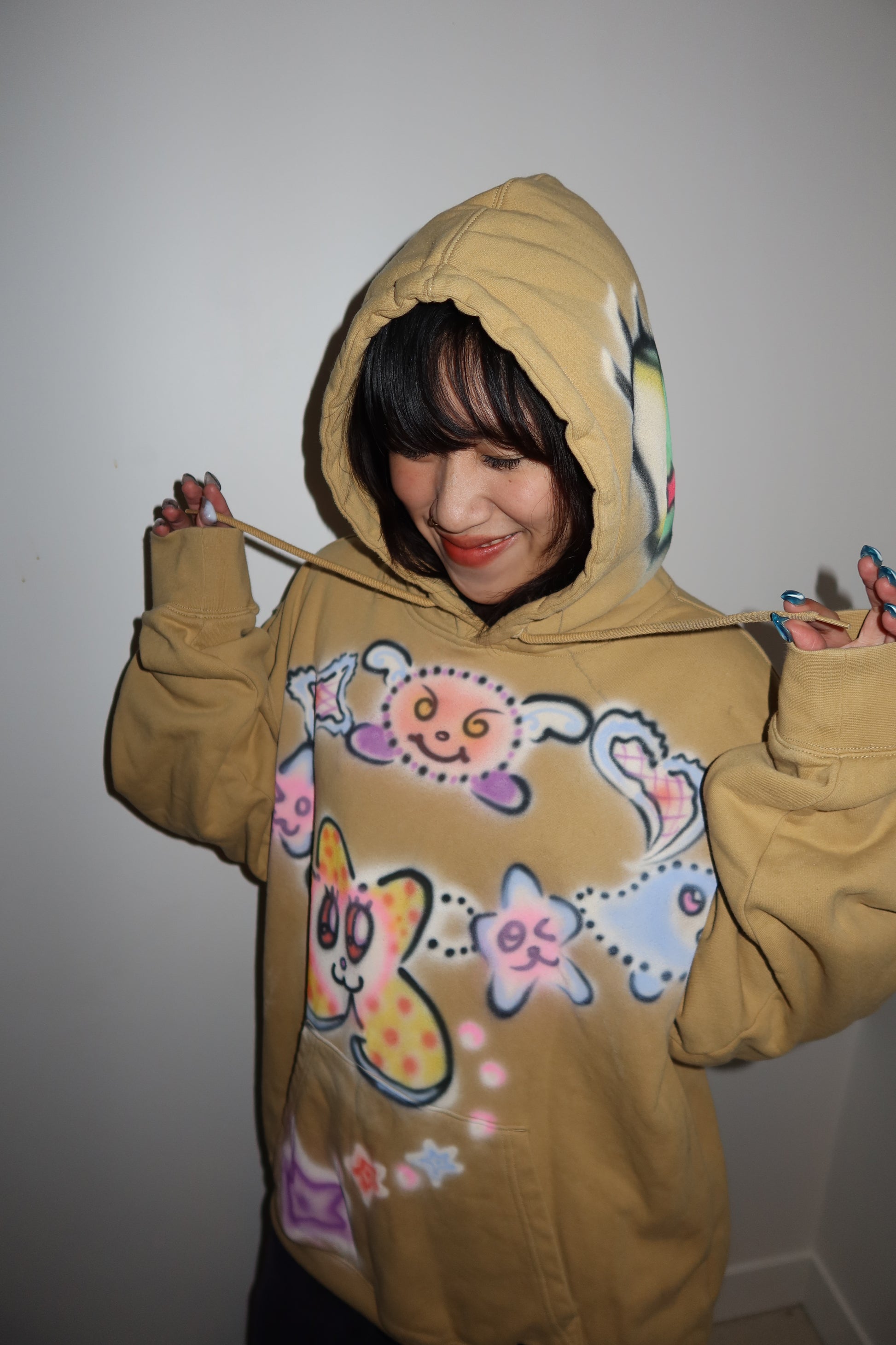 008 Airbrush Khaki Hoodie