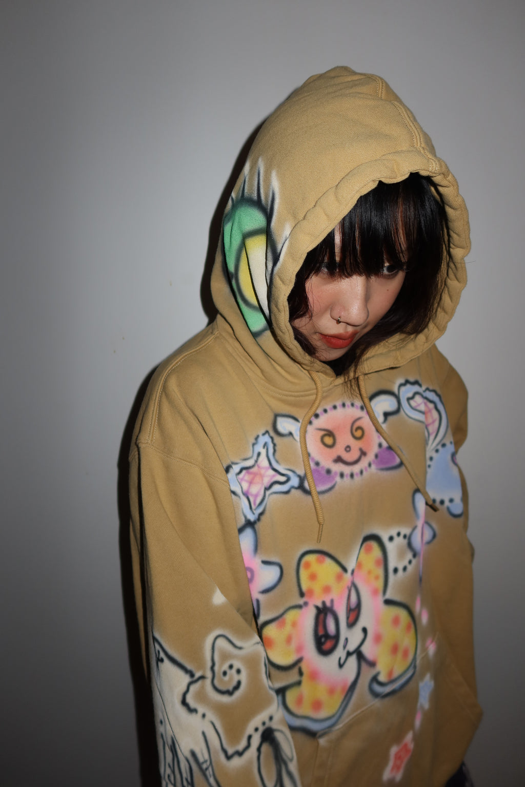 008 Airbrush Khaki Hoodie