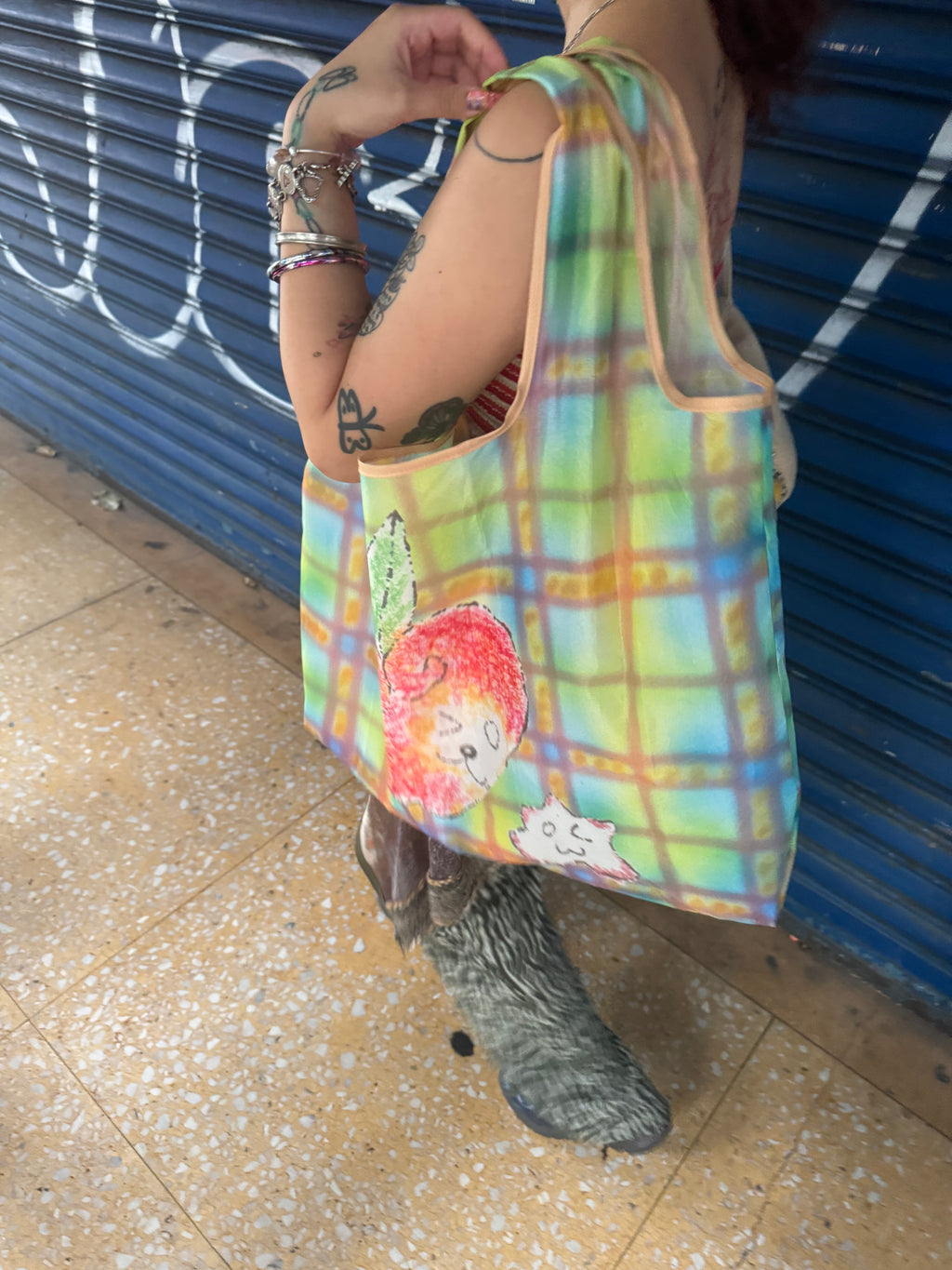 Reusable Shopping Bag - Plaid