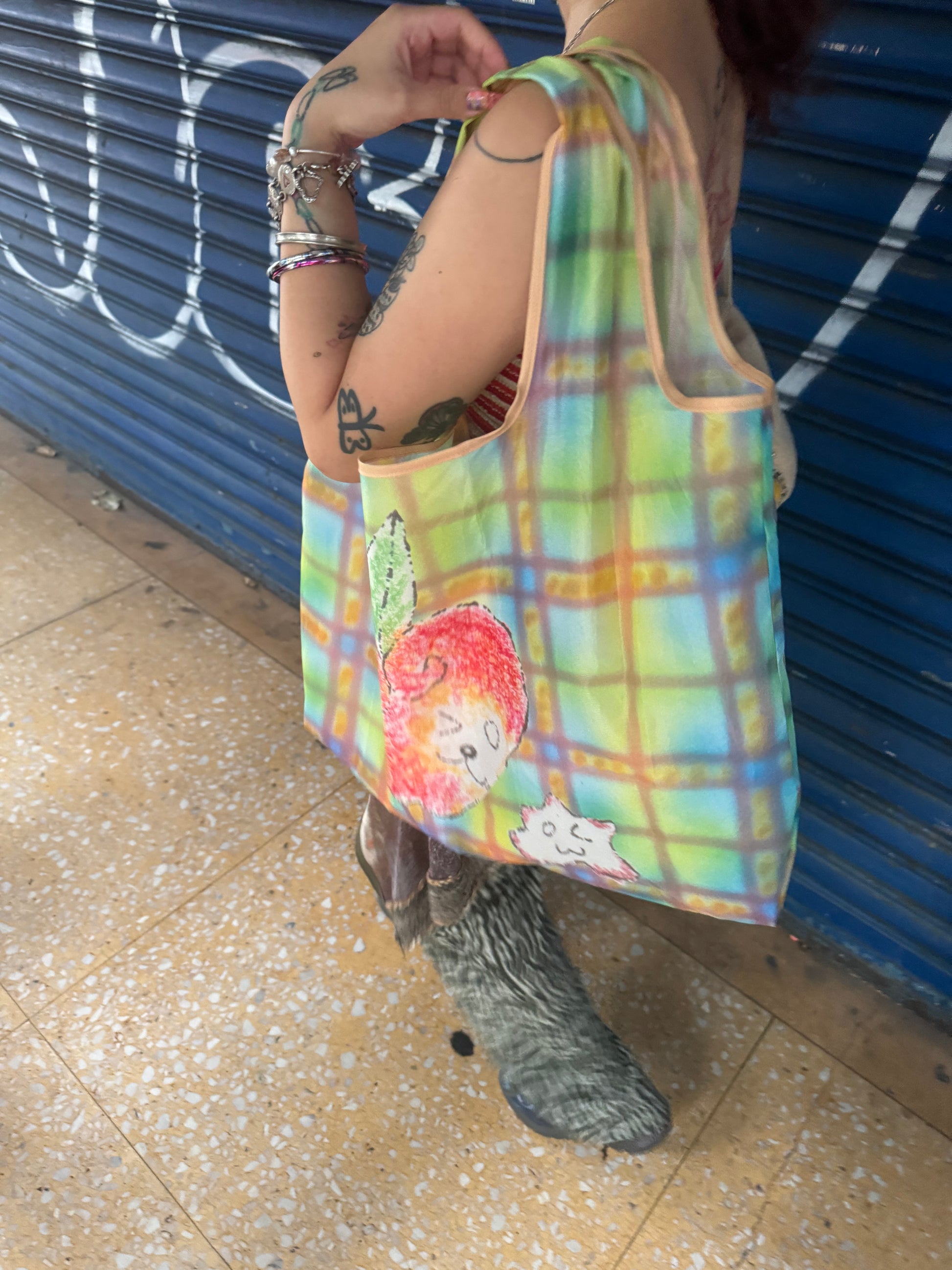 Reusable Shopping Bag - Plaid