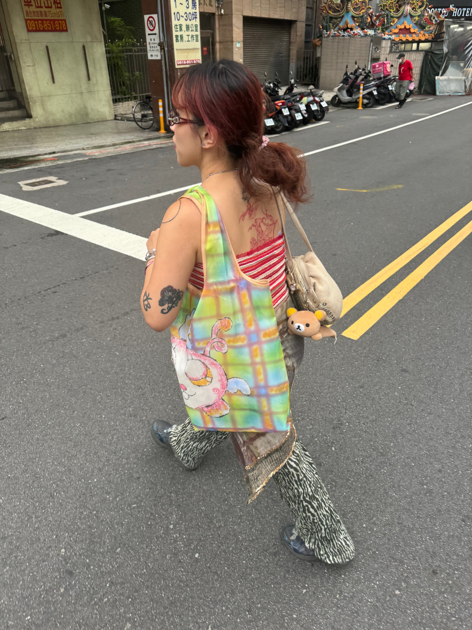 Reusable Shopping Bag - Plaid