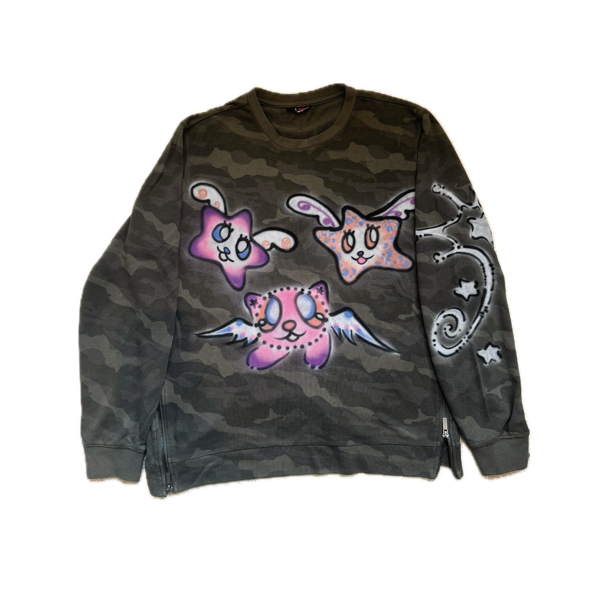 003 Airbrush Green Camo Top