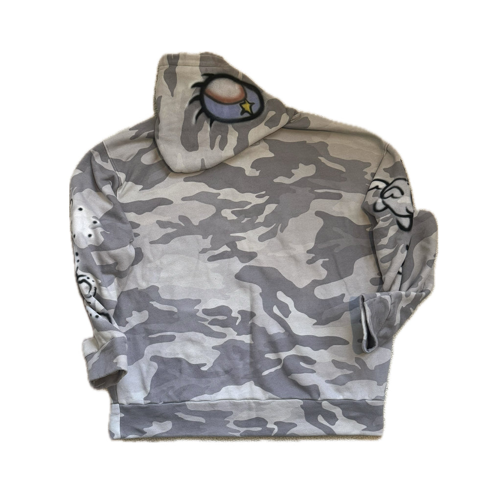 005 Airbrush Grey Camo Hoodie