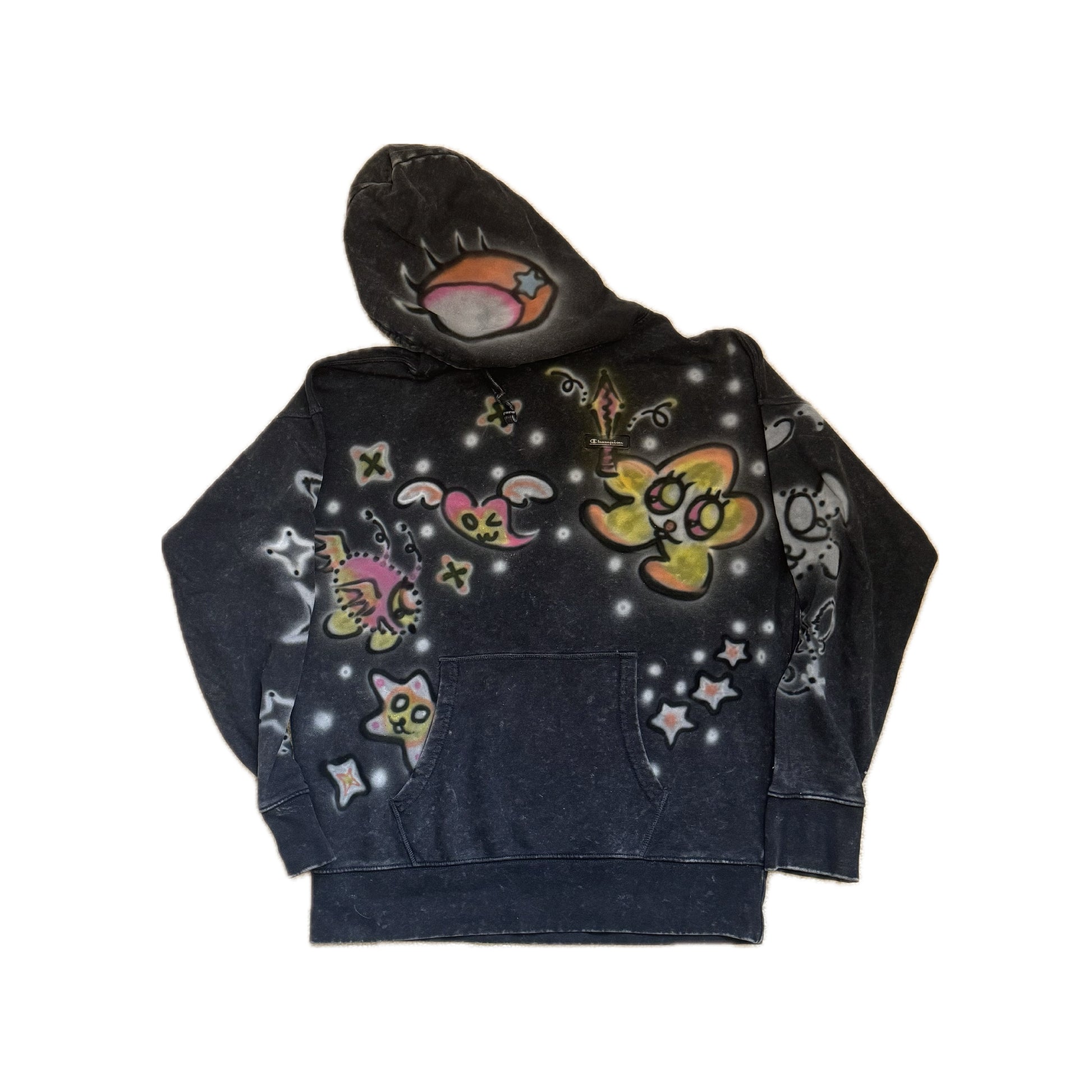 006 Airbrush Grey Hoodie