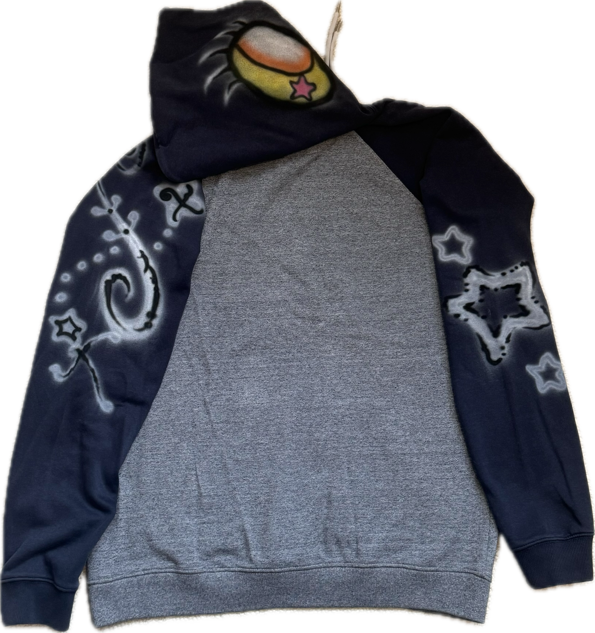 007 Airbrush Grey & Navy Hoodie